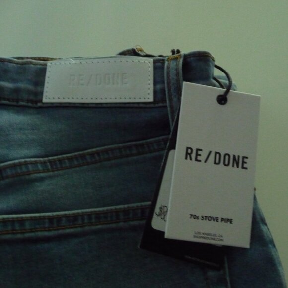 RE/DONE WOMEN 70S HIGH RISE STOVE PIPE MIDIUM WASH JEANS SIZE 29 NEW WITH TAGS - Picture 5 of 5